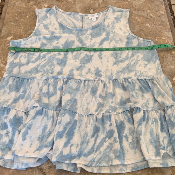 Cat & Jack Tops - Cat & Jack Blue and White Tiered Sleeveless Top